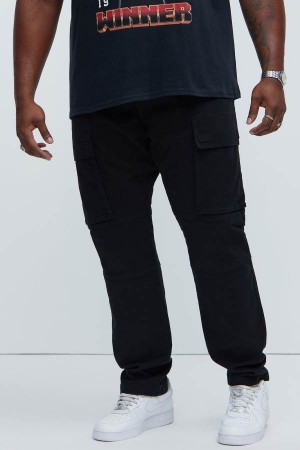 Black Fashion Nova Allen Cargo Men Pants USA | 718256CES