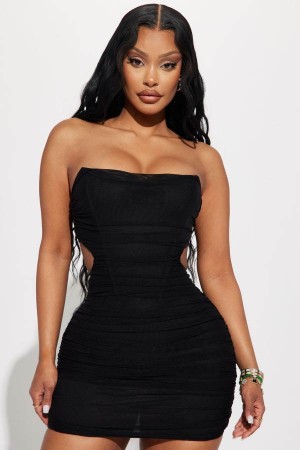 Black Fashion Nova Dangerous Savage Mini Women Dress USA | 681795SRW