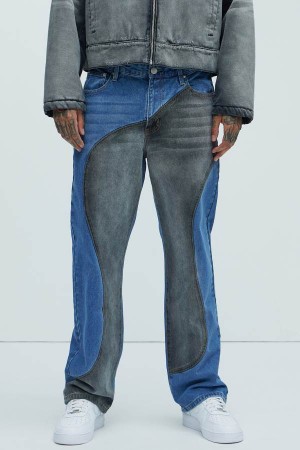 Black Fashion Nova Lava Flow Straight Men Jeans USA | 637085HRQ