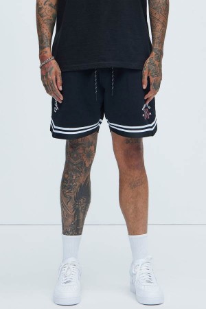 Black Fashion Nova Lil Wayne Property Of Basketball Men Shorts USA | 812567TIM