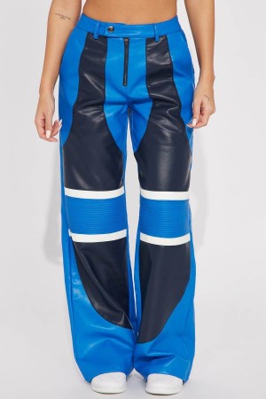 Blue Fashion Nova Can't Catch Me Moto Women Pants USA | 521976UKY