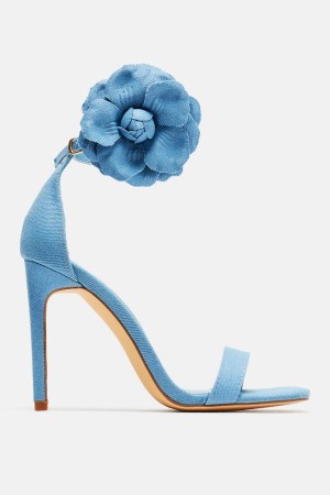 Blue Fashion Nova Feeling Sweet Heeled Women Sandals USA | 634795PHT