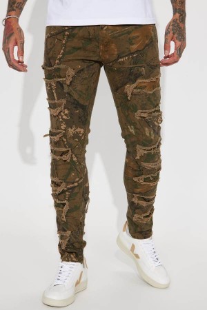 Camo Fashion Nova Complex Camo Skinny Men Pants USA | 761089ZMR