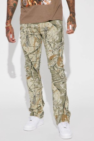 Camo Fashion Nova Get Into It Skinny Flared Men Pants USA | 325741IHM