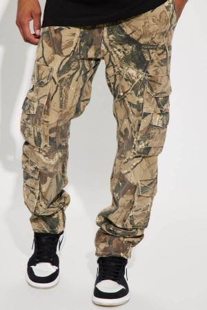 Camo Fashion Nova Never Too Many Pockets Cargo Slim Men Jeans USA | 017286TFE