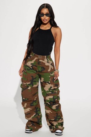 Camo Fashion Nova Reservoir Camo Utility Women Pants USA | 258374ZUX