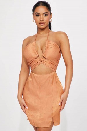 Coral Fashion Nova Magnolia Mini Women Dress USA | 180247YSW