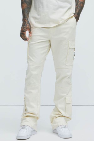 Cream Fashion Nova Nikko Slim Flare Men Pants USA | 214037QXP