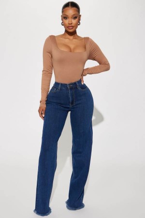 Dark Wash Fashion Nova Muy Bueno High Rise Stretch Women Jeans USA | 981046OVL