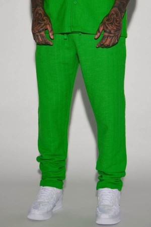 Green Fashion Nova Dean Textured Slim Men Pants USA | 132897DWR