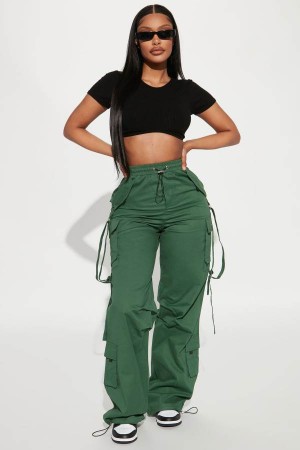 Green Fashion Nova Don't Mess Around Cargo Women Pants USA | 437602CZH