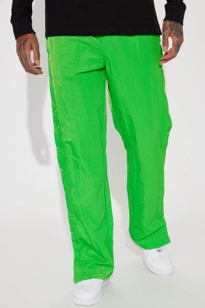 Green Fashion Nova Fast Getaway Nylon Snap Men Pants USA | 135469LHF