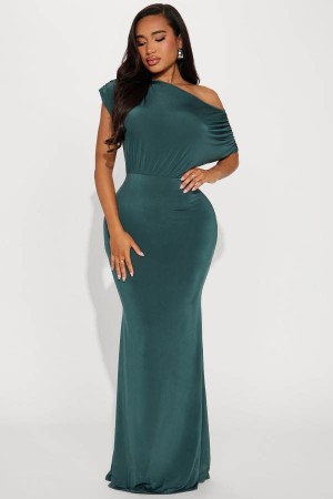 Green Fashion Nova Gracing Presence Maxi Women Dress USA | 483972YNT