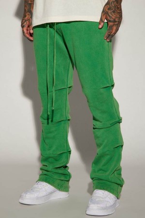 Green Fashion Nova Hudson Skinny Flare Men Sweatpants USA | 643851FQR