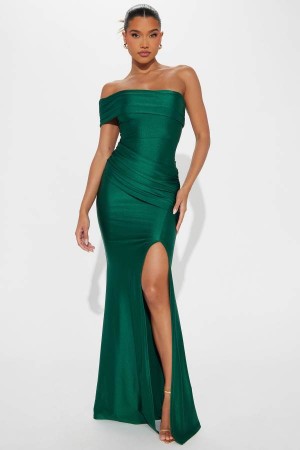 Green Fashion Nova Save A Dance Maxi Women Dress USA | 816943ARS