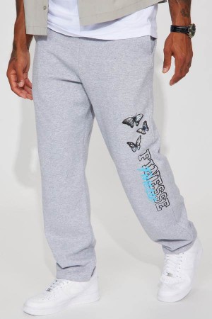 Grey Fashion Nova Finesse Free Men Sweatpants USA | 203814GHQ