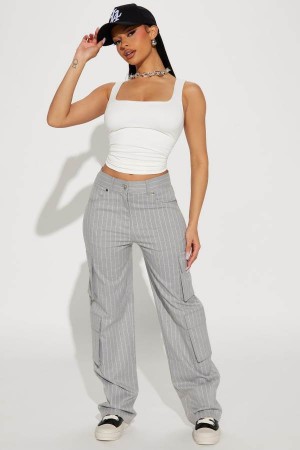 Grey Fashion Nova Mirror Mirror Women Pants USA | 345218ZUC