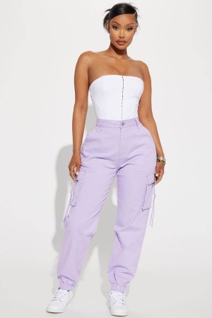 Lavender Fashion Nova In the Trenches Utility Women Pants USA | 863402LUE