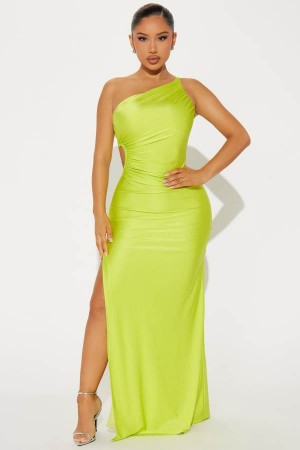 Light Green Fashion Nova Celia Cut Out Maxi Women Dress USA | 943705NBK