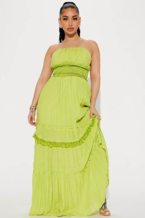 Light Green Fashion Nova Vacation Mode Maxi Women Dress USA | 123609WQG