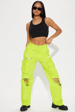 Light Green Fashion Nova With You Distressed Cargo Women Pants USA | 248370MEH