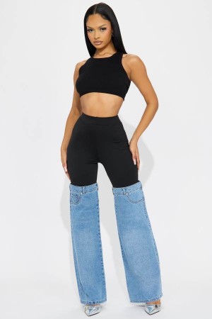 Light Wash Fashion Nova Feeling Some Type Of Way Stretch Flare Women Jeans USA | 146539YHT