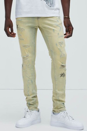 Light Wash Fashion Nova Got To Stay Up Straight Men Jeans USA | 243958FCL