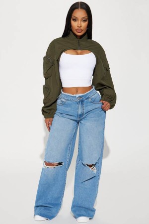 Light Wash Fashion Nova Ramona Ripped Loose Women Jeans USA | 964780YQF