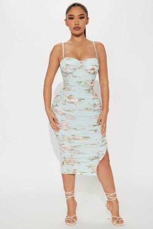 Mint Fashion Nova Inceptive Flower Mesh Mini Women Dress USA | 520196BRQ