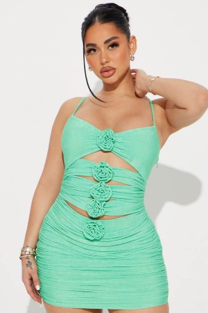 Mint Fashion Nova Sasha Slinky Mini Women Dress USA | 761853TCS