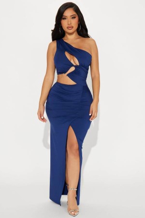 Navy Fashion Nova Catching Looks Maxi Women Dress USA | 193472IJU