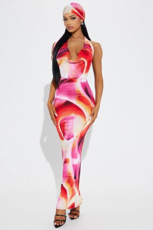 Pink Fashion Nova Beautiful Days Maxi Set Women Dress USA | 045379RDA