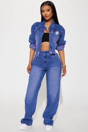 Purple Fashion Nova Before We Begin Straight Leg Women Jeans USA | 034587FBG