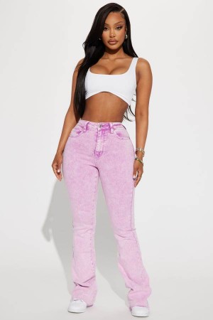 Purple Fashion Nova Until Tomorrow Stretch Bootcut Women Jeans USA | 651493VHC