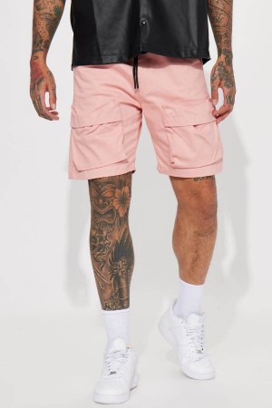 Purple Fashion Nova We Vibing Twill Cargo Men Shorts USA | 490857AHF