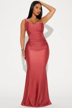 Red Fashion Nova Calling You Over Maxi Women Dress USA | 645710QTP