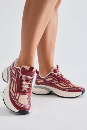 Red Fashion Nova Run With It Women Sneakers USA | 356821QCY