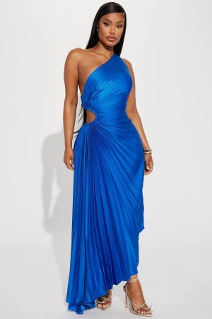 Royal Fashion Nova Athena One Shoulder Maxi Women Dress USA | 930516RAQ