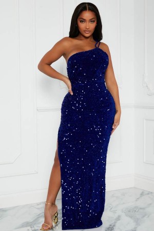 Royal Fashion Nova Forever Shining Sequin Maxi Women Dress USA | 067584DGX