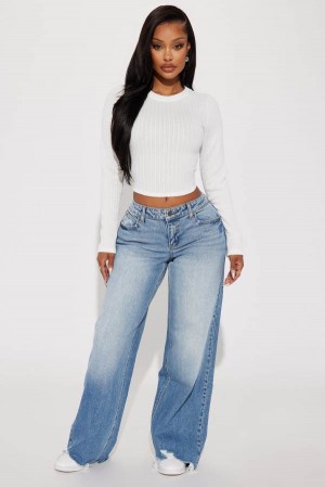 Wash Fashion Nova Dahlia Baggy Women Jeans USA | 863724RIJ