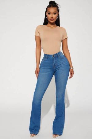 Wash Fashion Nova Flex Game Soft Stretch Bootcut Women Jeans USA | 816035MVF