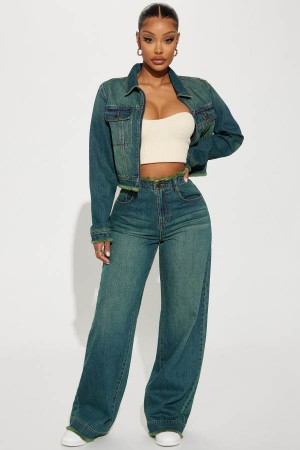 Wash Fashion Nova Gatekeeper Tinted Non Stretch Baggy Women Jeans USA | 706519AQT