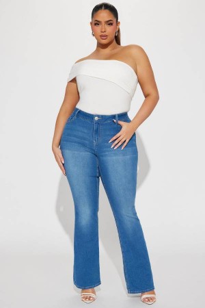 Wash Fashion Nova Haven't You Heard Stretch Bootcut Women Jeans USA | 369012WZG