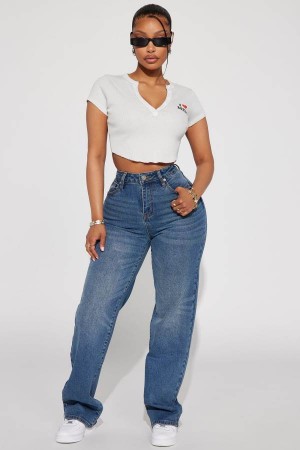 Wash Fashion Nova Left Him Speechless Straight Leg Women Jeans USA | 106829RHI