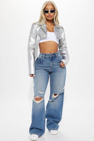 Wash Fashion Nova Message Received Loose Straight Leg Women Jeans USA | 394805JLT