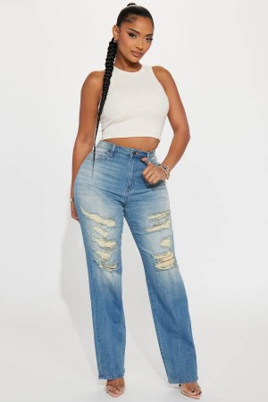 Wash Fashion Nova No Imitation Stretch Straight Leg Women Jeans USA | 715394RUG