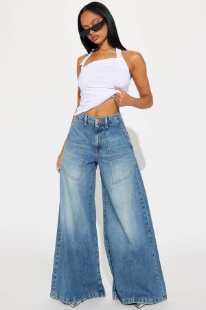 Wash Fashion Nova Now Playing Palazzo Women Jeans USA | 459302WCJ