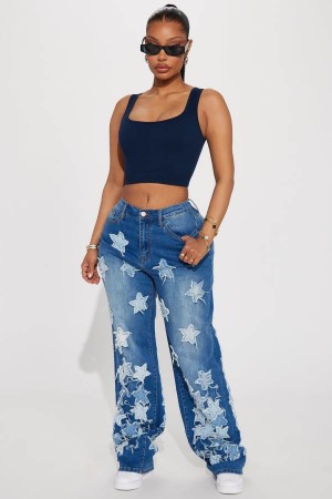 Wash Fashion Nova Star Of The Show Baggy Women Jeans USA | 305921SFN