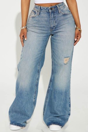 Wash Fashion Nova You Do You Dusty Tinted Baggy Women Jeans USA | 752931LMJ