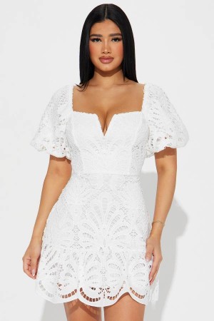 White Fashion Nova Key West Mini Women Dress USA | 359480DJZ